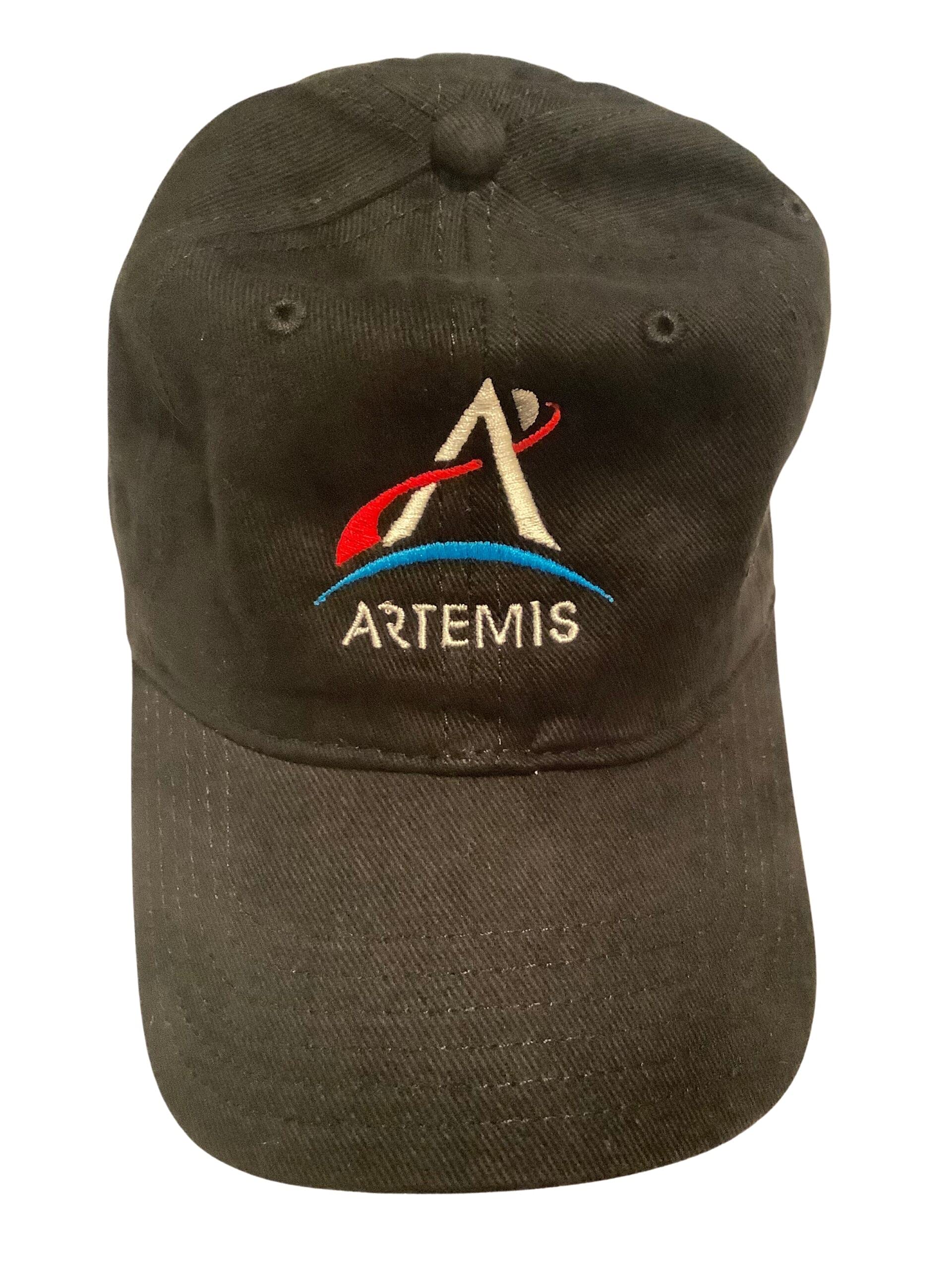 Artemis Hat 2068 - Embroidered Adjustable NASA Space Mission Cap Black