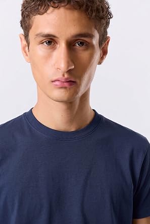 Basic Erkek%100 Organik Pamuklu Kalın Dokulu Comfort Fit Bisiklet Yakalı T-shirt