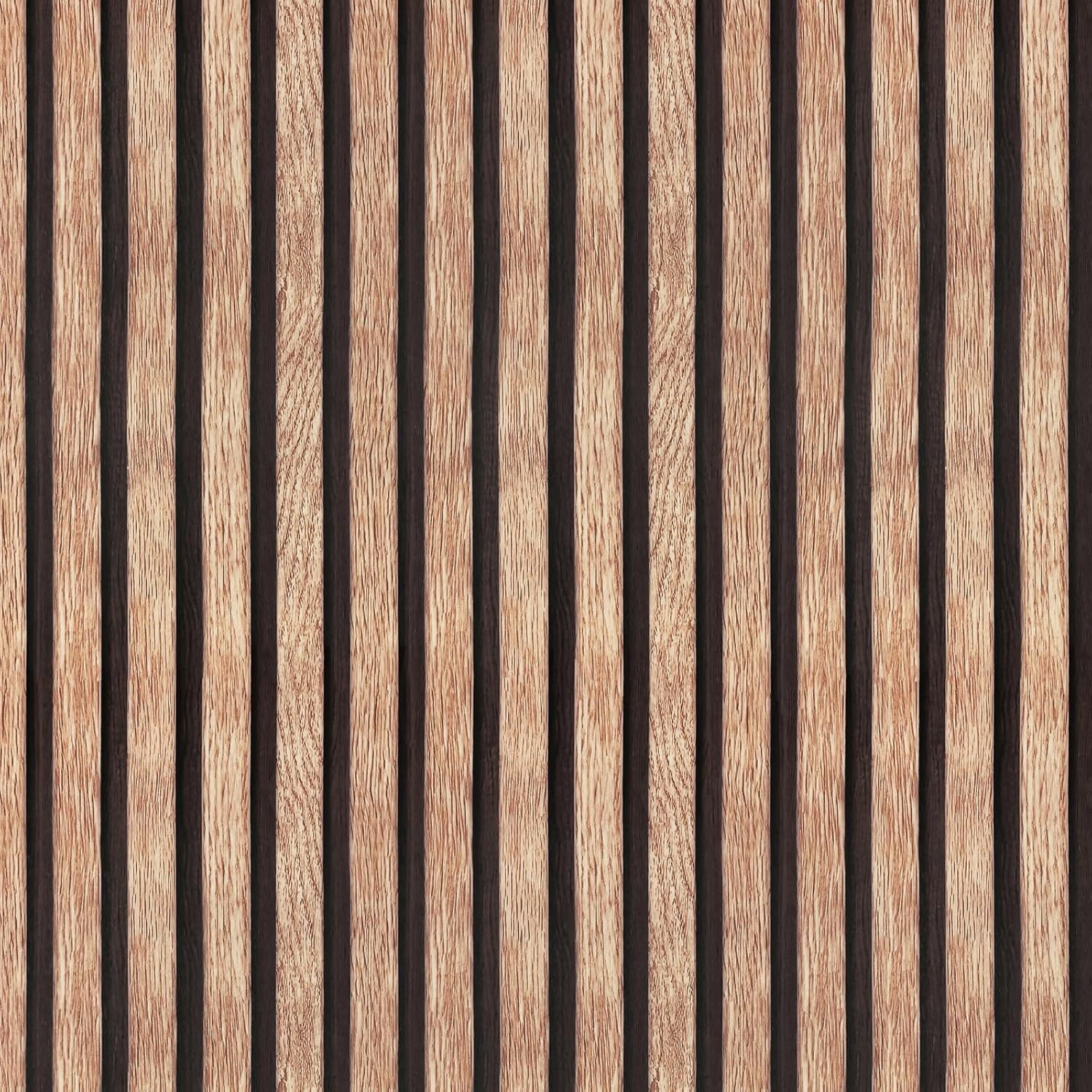 Nimbose® Vertical Black Lines Wood Wall Stickers for Wall Decor, Wooden Wallpaper for Walls Self-Adhesive Wall Paper for Home Kitchen Living Room & Bedroom (45x500 cm) 3