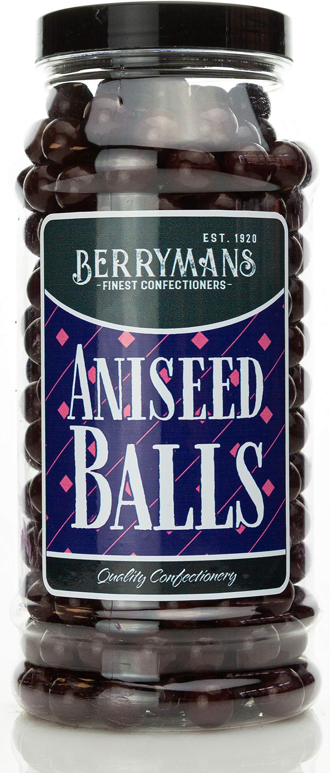 Original Aniseed balls Retro Sweets Gift Jar By Berrymans Sweet Shop - Classic Sweets, Traditional Taste.