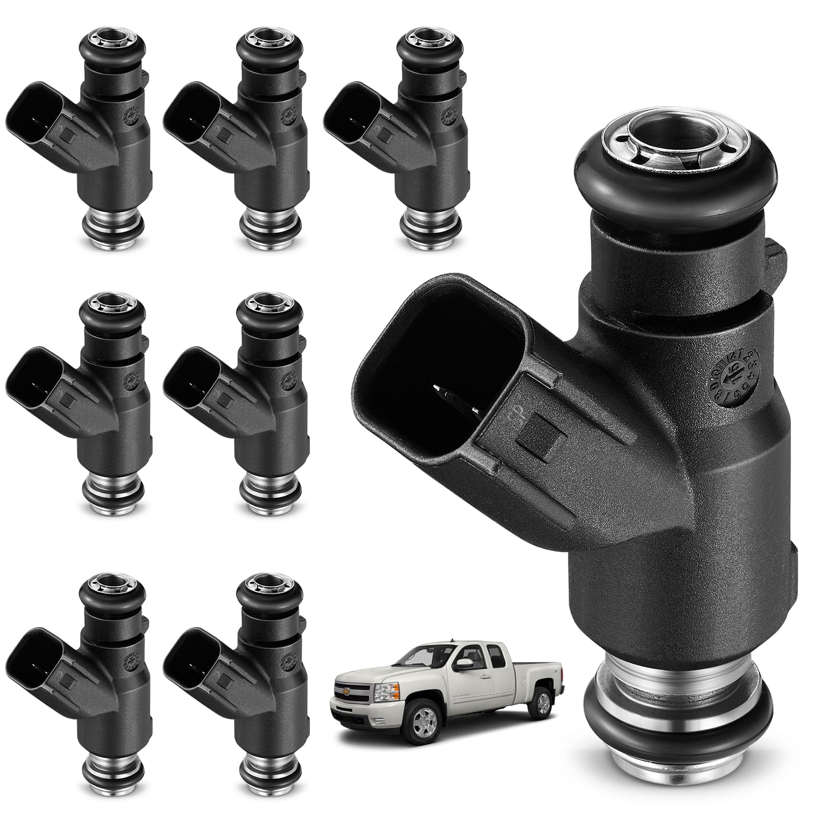 8PCS Brand New GM Fuel Injectors For GMC Chevrolet 4.8L 5.3L 12613411 - Foto 6