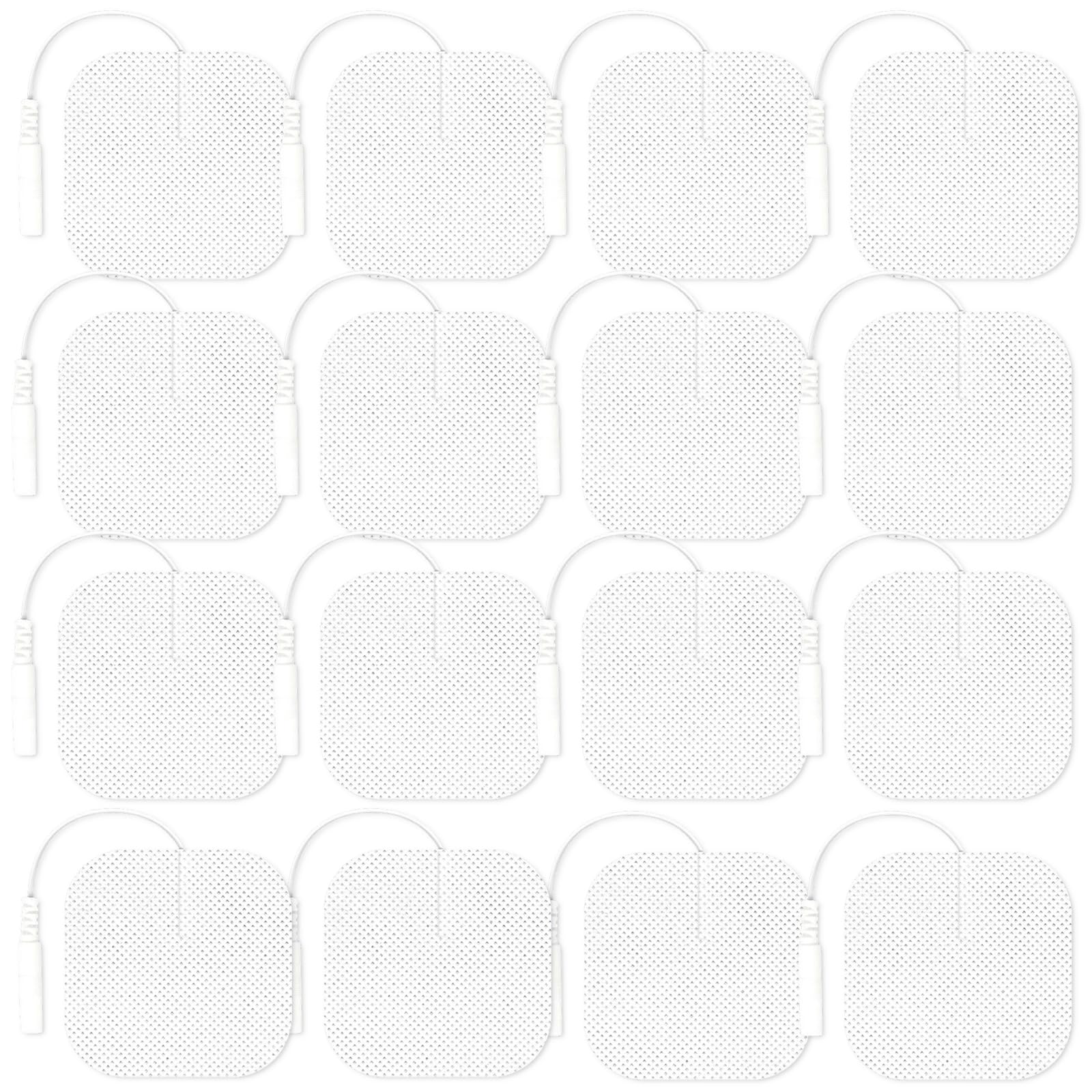 48 almohadillas para electrodos Tens, 4 x 4 cm, almohadillas autoadhesivas de gel, electrodos adhesivos, electrodos tens, almohadillas de repuesto autoadhesivas, adecuadas para dispositivos Tens y