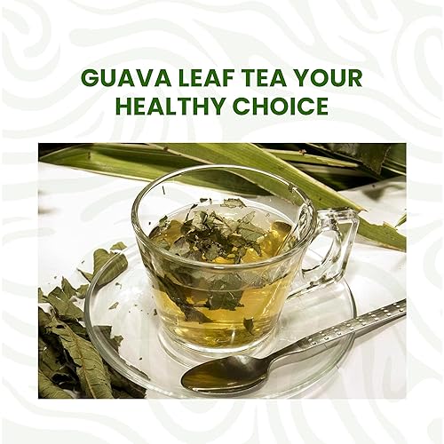 Miniatura 5 de Hojas de guayaba secas de 2.6 onzas, hojas de guayaba secas, hoja de guayaba seca natural, té de hojas sueltas, sin OMG, sin aditivos, sin cafeína.