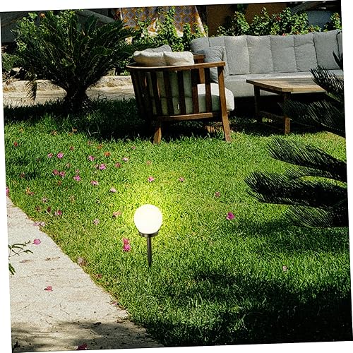 Miniatura 5 de Lurrose Luces solares de globo LED para exteriores, bola de jardín, estacas para camino, paisaje, iluminación para caminos, césped, patio (luz