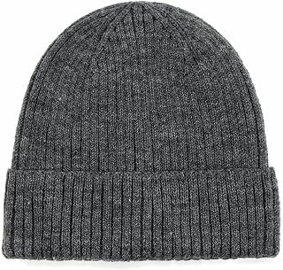 Beanie Hats for Men Women, Warm Winter Knit Roll-up Cuffed Hat Soft Headwear Daily Ribbed Skull Cap
