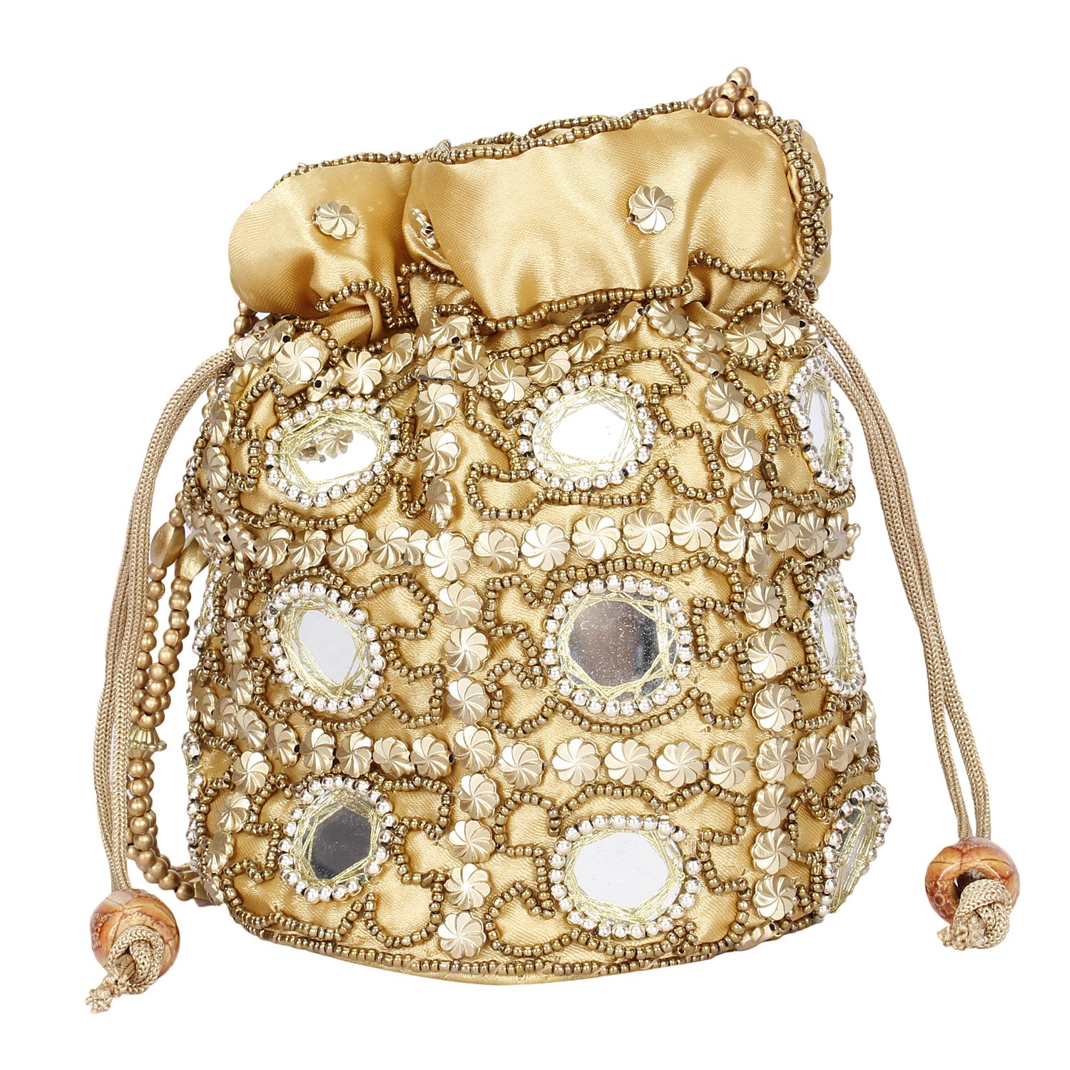 Suman HandicraftMirror Potli Bag Pouch/Coin/Jewellery Purse for Women & Girls