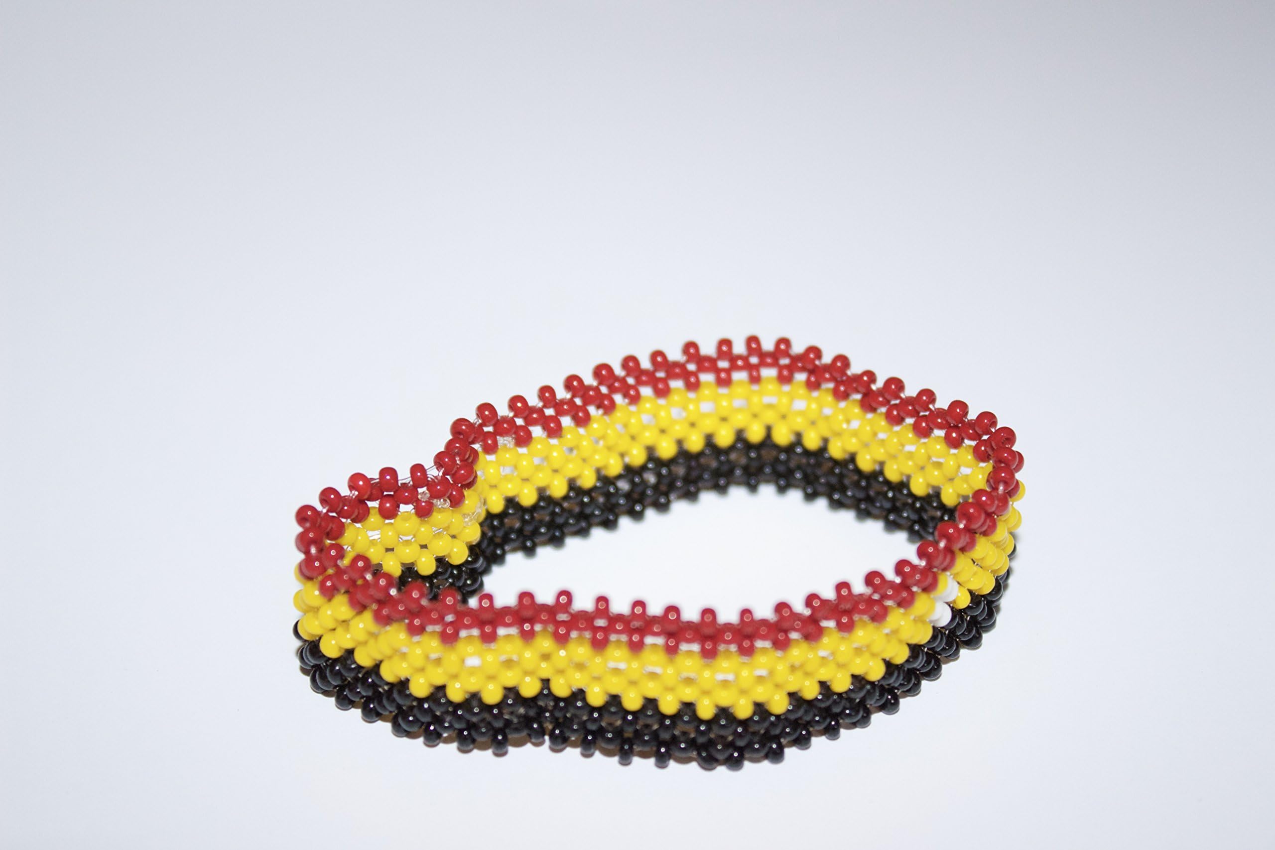 Kids Handmade bracelet Uganda flag emblem