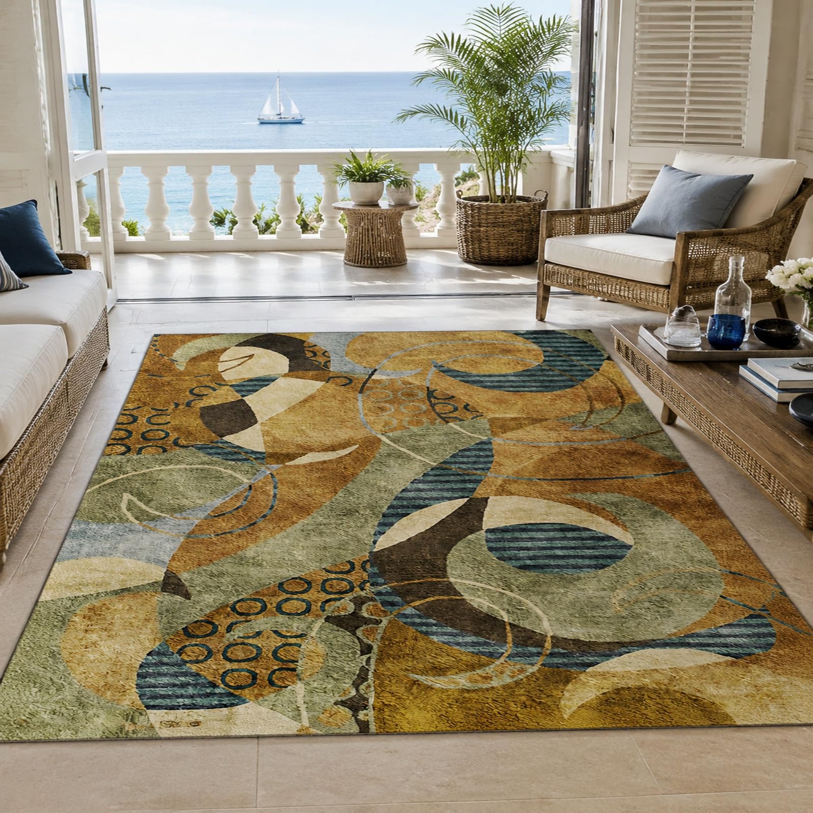 Tapis de salon 200 x 300 cm chaleureux pour réchauffer une chambre
