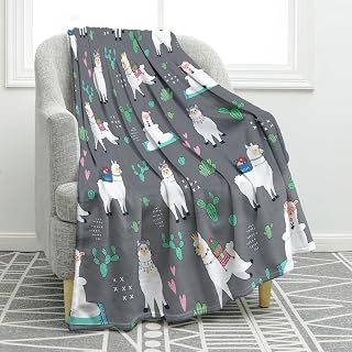 Jekeno Llama Alpaca Throw Blanket Gifts for Women Girls, Llama Gifts Birthday Decorations Party Favors, Llamas Print Throw Blanket Couch Bed Sofa Travelling for Kids Adult