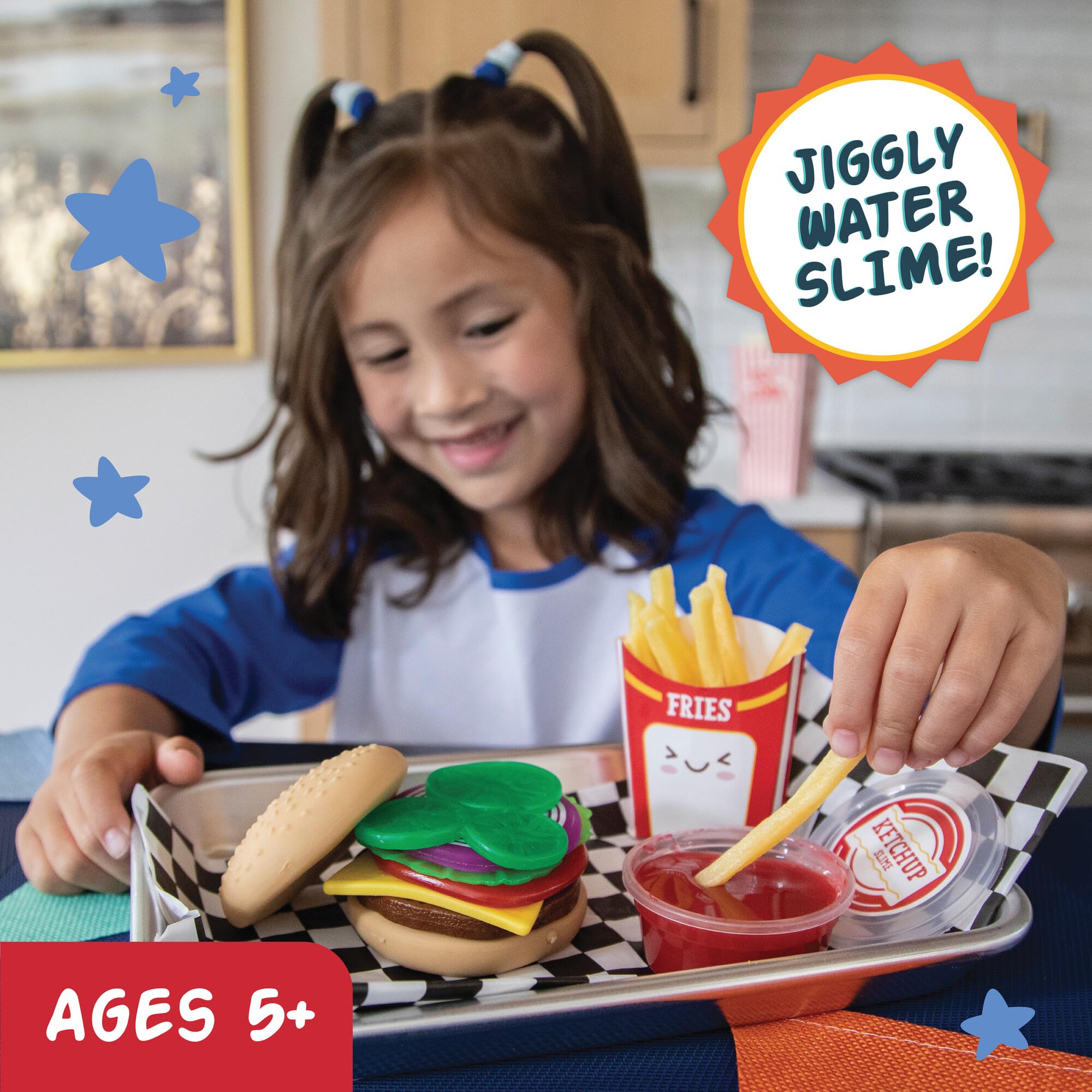 Amazon.com: Foodie Fidget Squishy Burger Basket Big 19 Piece