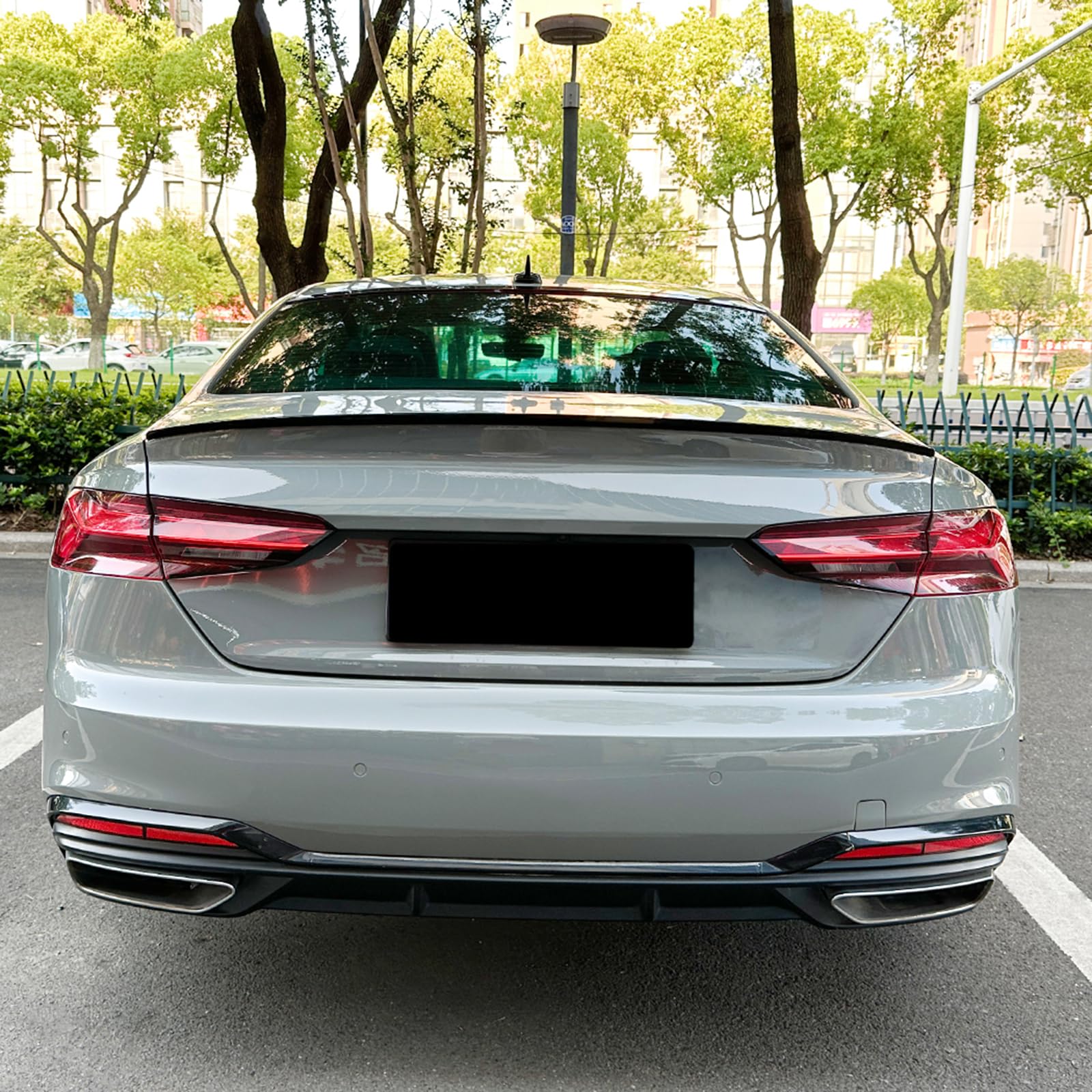 Alerón trasero divisor de maletero para Audi A5 F5 Coupé 2017-2024 2022 S5 negro