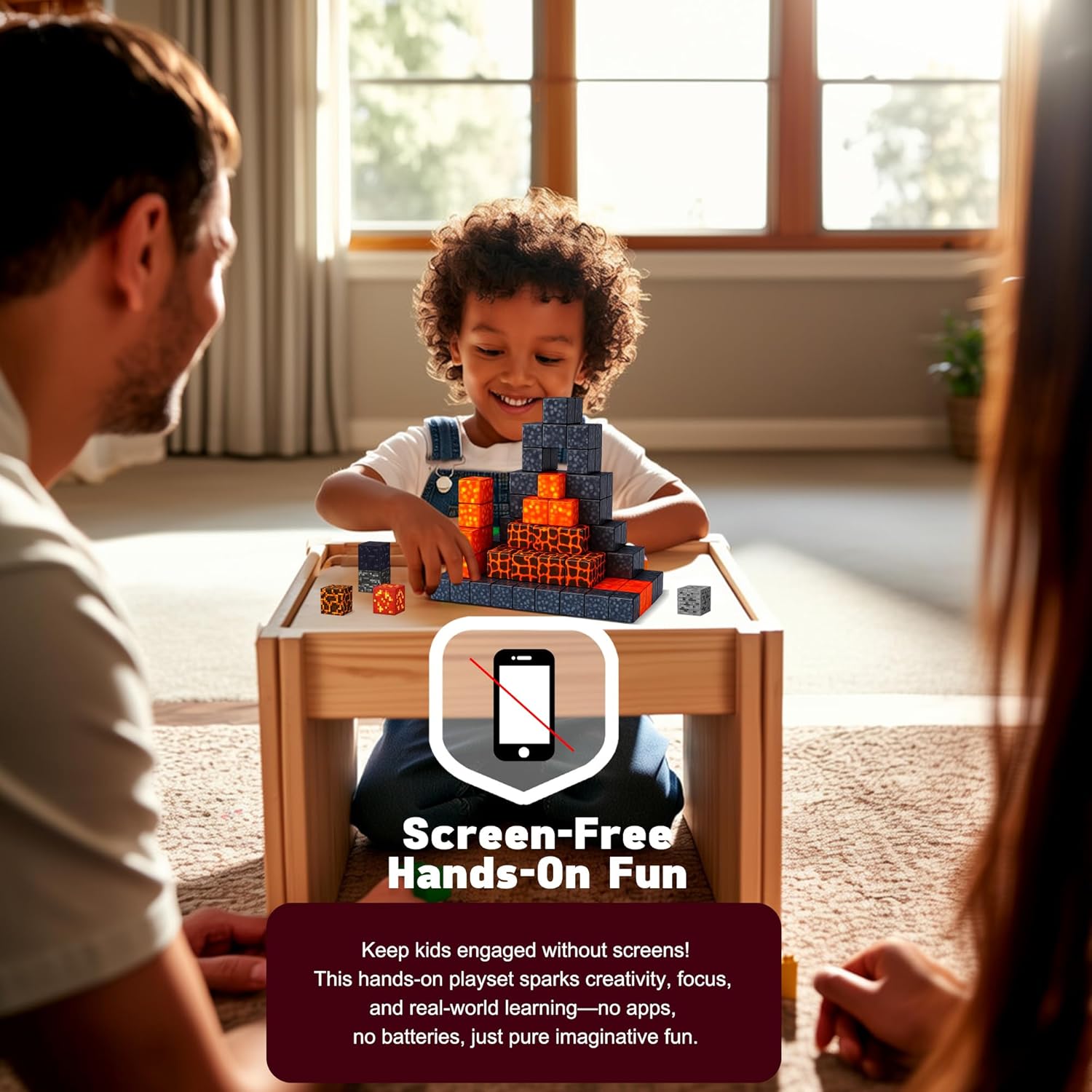 Magnetic Blocks Building Toys - Build Set, Magnet for Boys & Girls Ages 5-7, Buildable Game Elements Gifts Toys for 3+ Year Old Boys & Girls