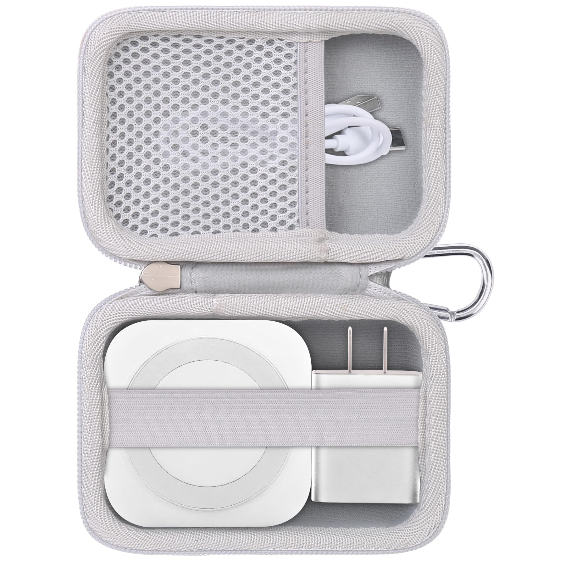 Khanka Hard Travel Case Replacement for LISEN 3 in 1 Charging Station,Travel Wireless Charging Station for Multiple Devices,Case Only(White).