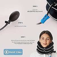 Vista 7 de Dr Fix Cervical Neck Traction Device for Instant Neck Pain Relief at Home Elastic Band (Dark Blue, 12-17)