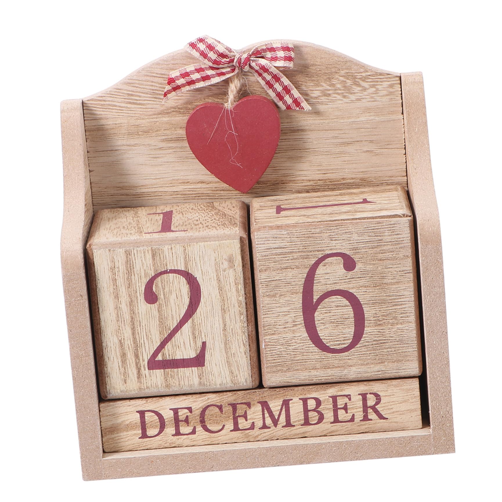 Calendario in Legno Retro Cambio Manuale della Data, Decorazione Unica per Arredamento Camera e Artigianato Casa
