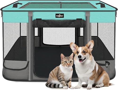 Corralito plegable para mascotas, impermeable, portátil, para mascotas, gatos, perros, perreras, tienda de campaña para perros pequeños, gatos,