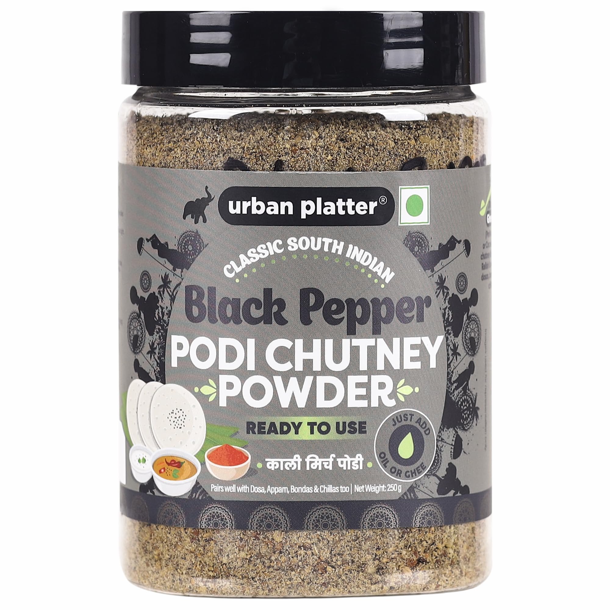 Urban Platter Classic South Indian Black Pepper Podi Chutney Powder, 250g (Ready to use, Just add ghee or Oil) (B0BRNHNFRL) Amazon Price History, Amazon Price Tracker