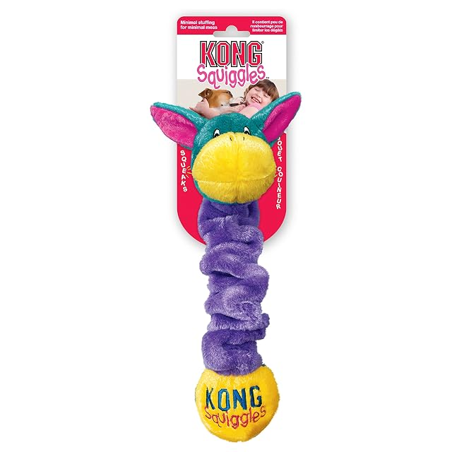 Foto 2 de 3 de KONG - Squiggles - Peluche elástico sonoro (Varios Personajes) - para Perros de Raza Mediana