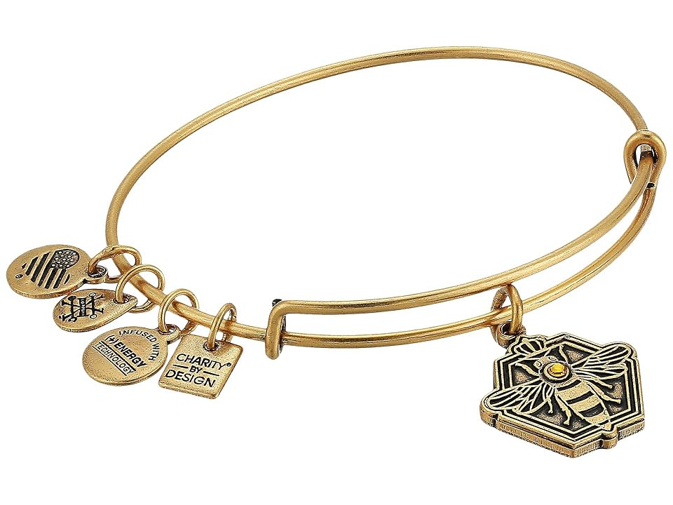 

Alex and Ani Charity By Design Queen Bee Bangle (Rafaelian Gold) Bracelet