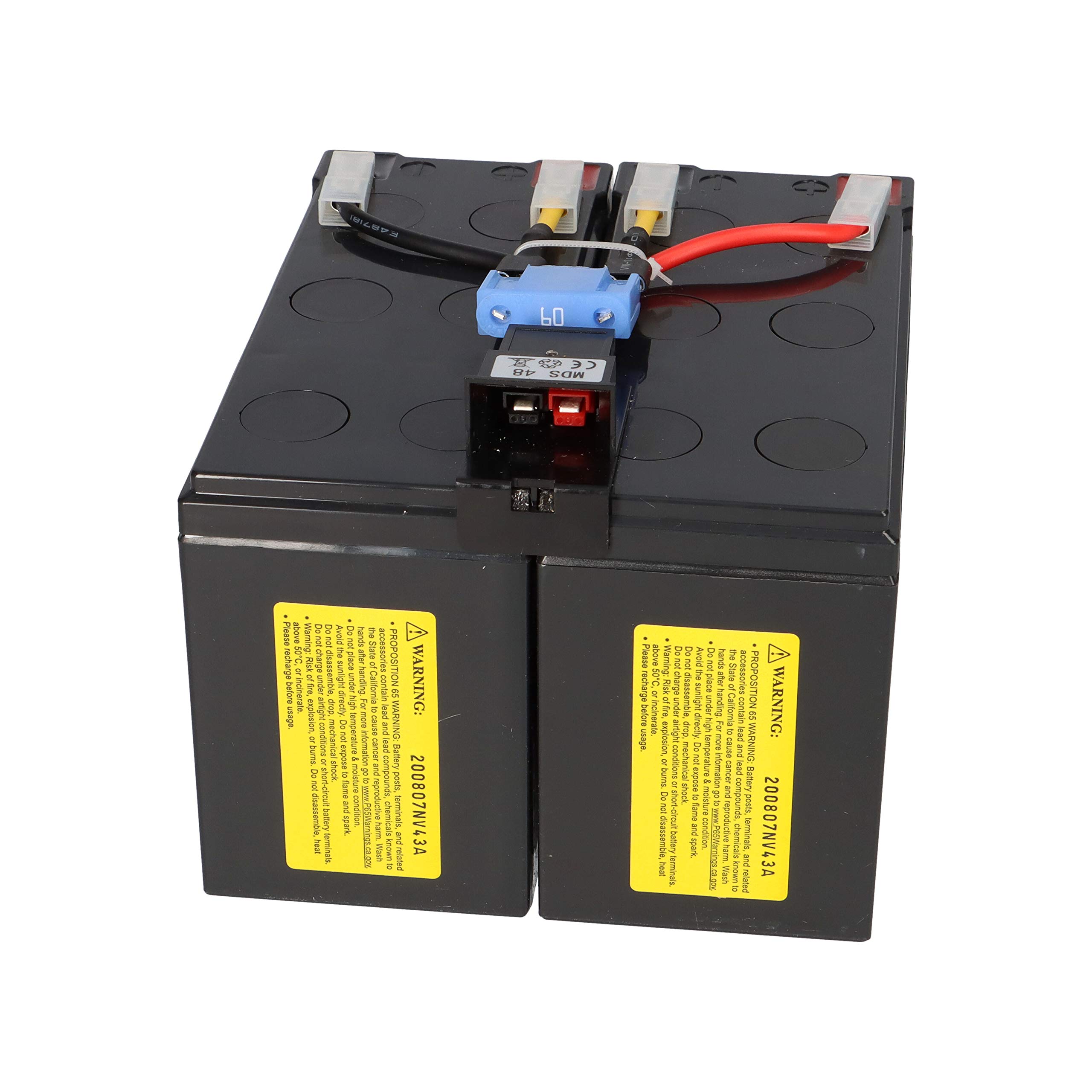 CSB-SCD48 kompatibler Akkusatz für APC RBC48 Plug & Play passend für APC UPS DLA750 DLA750i SIA750ICH-45 SMT750 SMT750I SMT750ICH SMT750TW SMT750US SUA750 SUA750I SUA750IX38