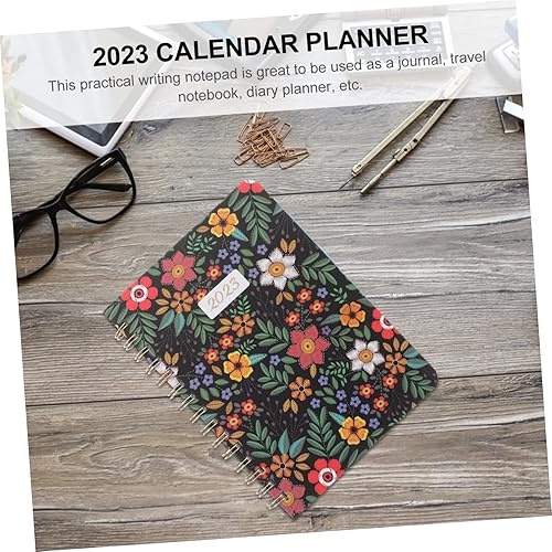 Miniatura 6 de Kisangel 4pcs 2023 Daily Spiral Journal with Schedule Office Planners School Organizer Twin-wire Weekly To Planning List Monthly Notepad Notebook
