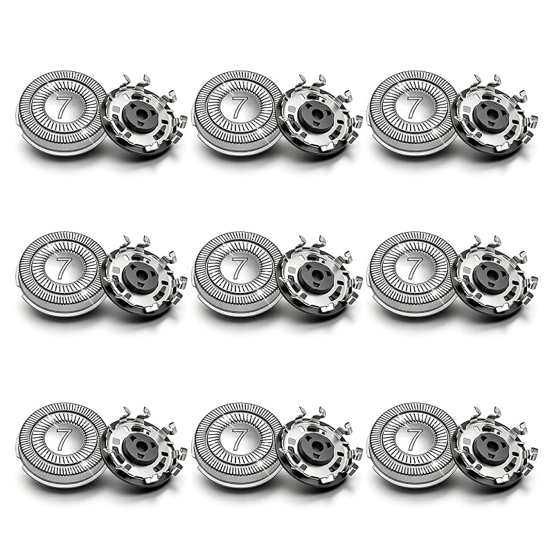 Cabeças de reposição Newbulu SH70/71 para Philips Norelco Series 7000 e Series 5000, pacote com 9
