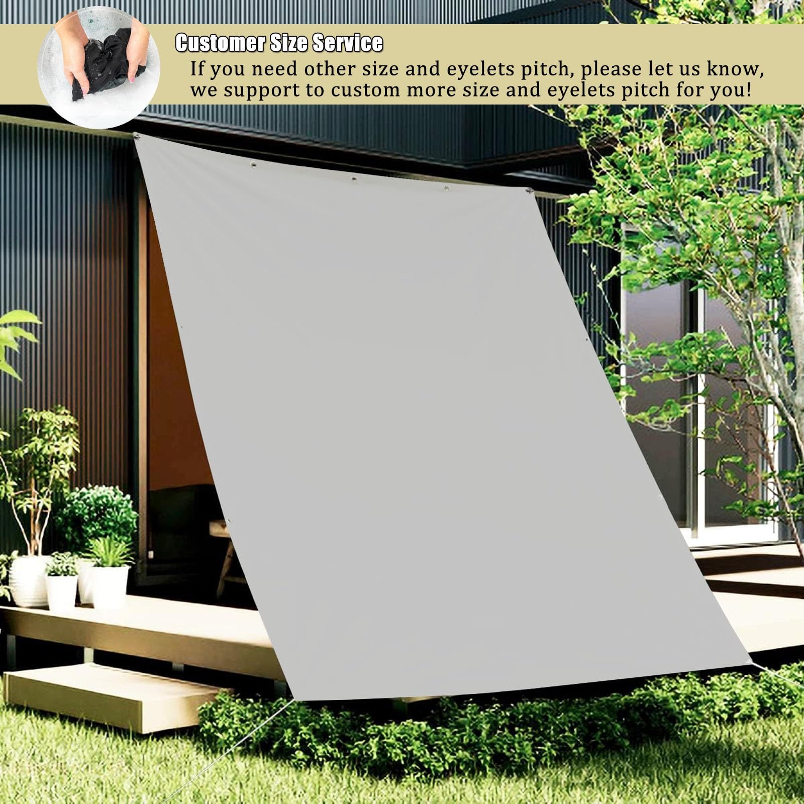 Sonnensegel Wasserdicht 3,5x4,5m – UV-Schutz 98%, Inkl. Seile, Für Garten, Terrasse & Balkon