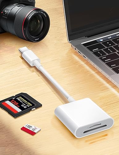 Miniatura 10 de Lector de tarjetas SD USB C, adaptador de tarjeta de memoria USB-C a SD 4 en 1 con CompactFlashCFSDMicroSD y puerto USB 4 compatible con iPhone 15,
