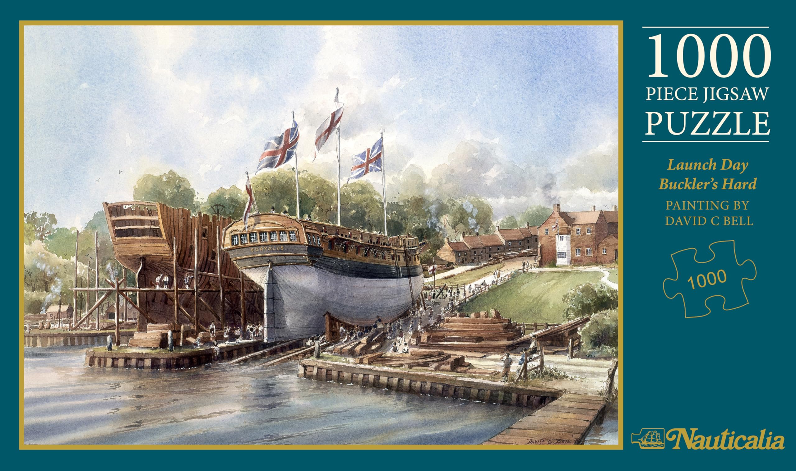 Nauticalia Launch Day Buckler's Hard by David Bell 1,000-piece Puzzle