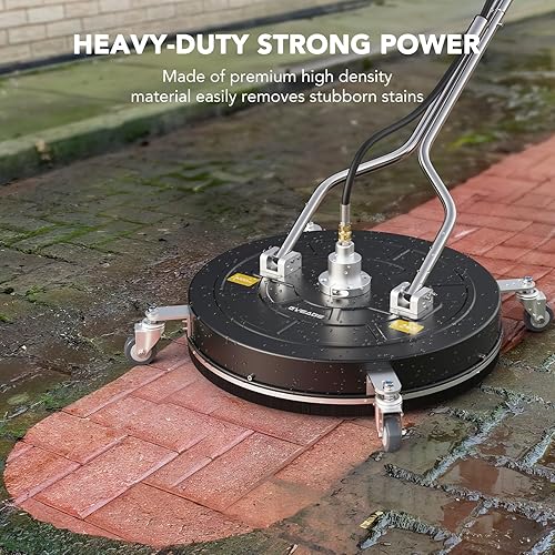 Miniatura 4 de EVEAGE Limpiador de superficies de lavadora a presión de 24 pulgadas, EP003 limpiador de superficies de acero inoxidable de doble mango para