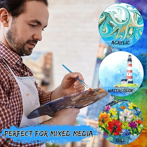 Miniatura 5 de Juego de 48 pinceles de pintura acrílica, pincel pequeño, pintura a granel, pintura de madera, pinceles de pintura de madera, manualidades, niños,