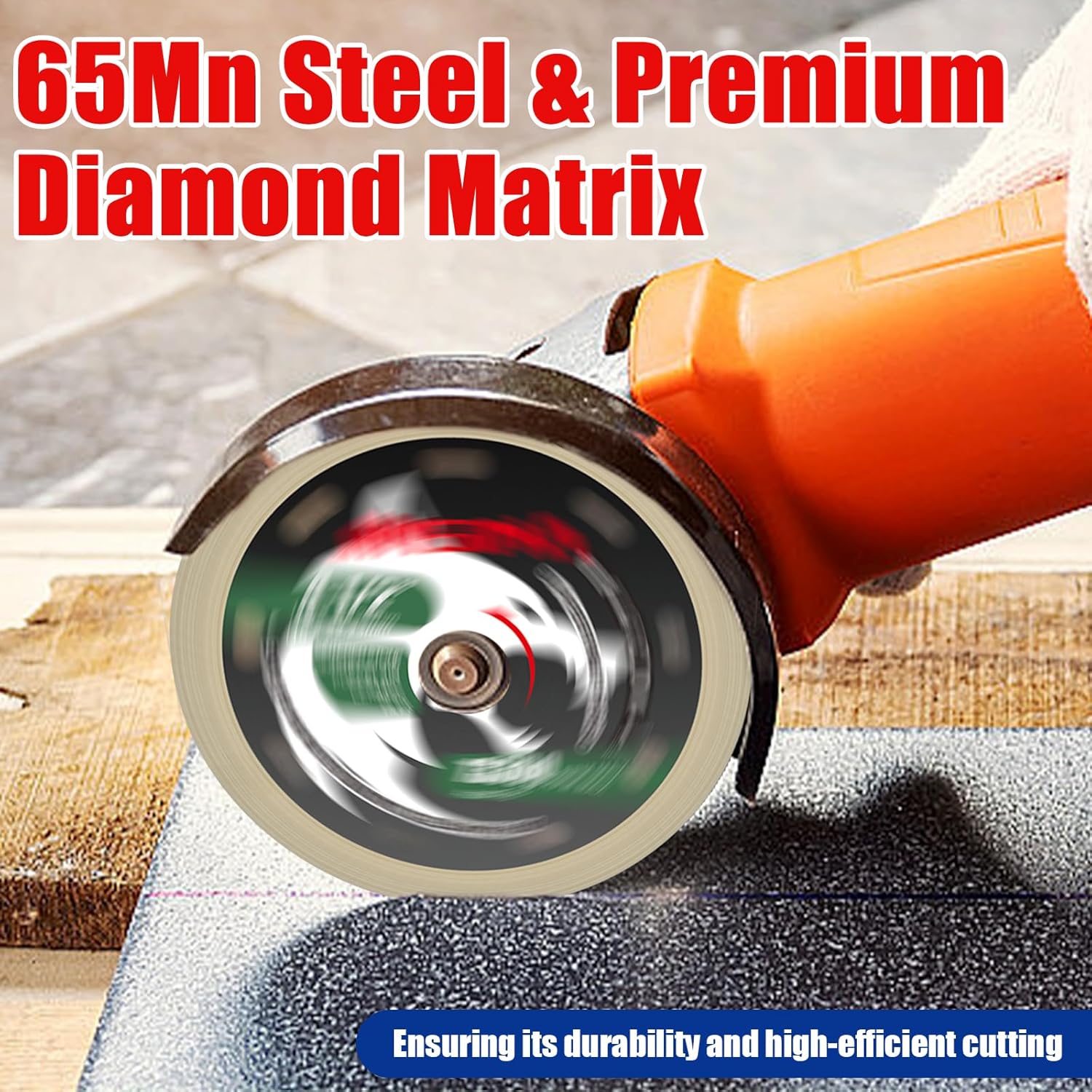 5PCS 4.5” Diamond Saw Blades for Angle Grinder, Super Thin Turbo Rim Tile Cutting Blade for Dry & Wet Cutting, Fast Smooth Cutting for Sintered Stone Tiles Ceramics Porcelain