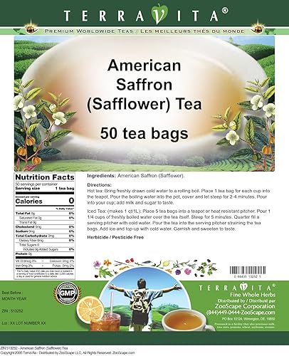 Miniatura 2 de Té de azafrán americano (azafrán) (50 bolsitas de té, ZIN 513252)