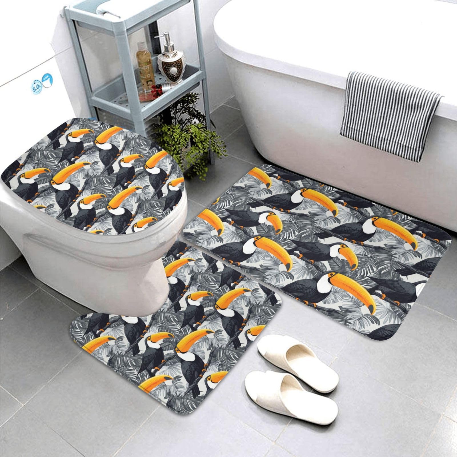 Tapis de salle de bain contour doux anti-glisse pour sol sécurisé