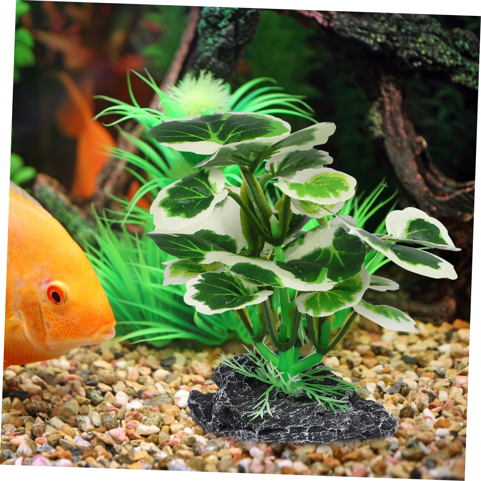 8 Stück Künstlicher Aquarienpflanzen für Aquarium und Fischbecken | Kunststoff, Grün, Unterwasserlandschaftsdeko, Hochrealistisch, Sicher, Praktische Nutzung, Passend für Fischbecken