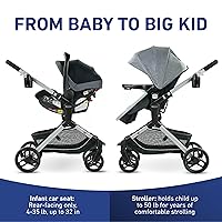 Vista 7 de Graco Modes Nes Sistema de viaje, combo modular de asiento de auto y carriola 3 en 1, portabebés de asiento de auto ajustable Slide2Me, moisés