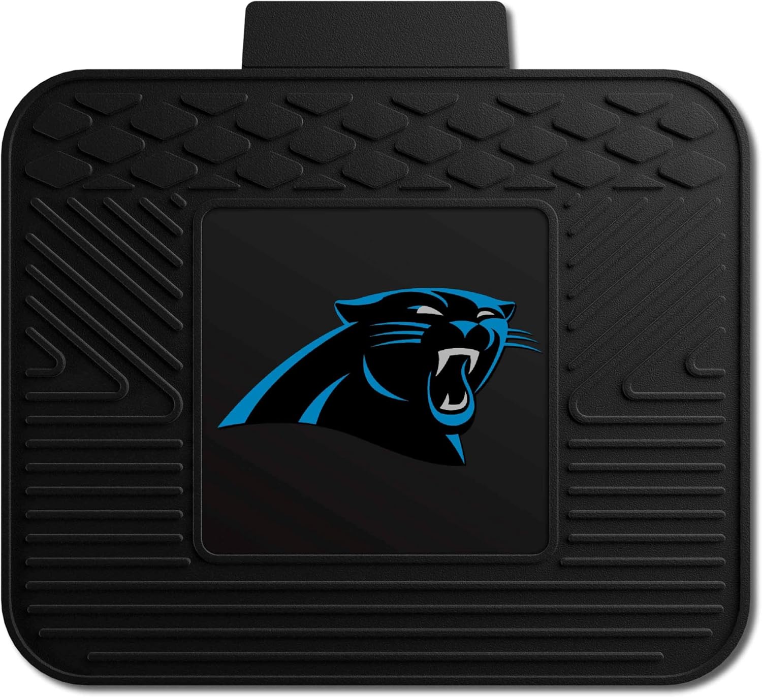 FANMATS 9979 Carolina Panthers Back Row Utility Car Mat - 1 Piece - 14in. x 17in., All Weather Protection, Universal Fit, Molded Team Logo Rear