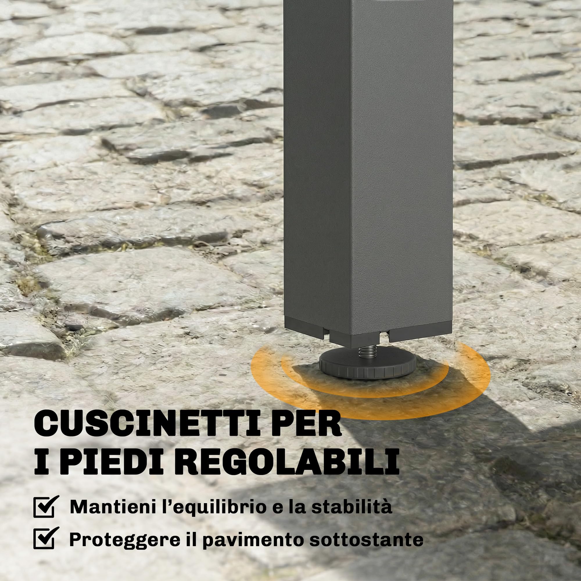 Outsunny Tavolo da Giardino Allungabile per 6-8 Persone Grigio Scuro | in Alluminio, Tavolo da Pranzo Estensibile Rettangolare 110-170 cm, Piano a Doghe, da Esterno, Patio Terrazzo Balcone