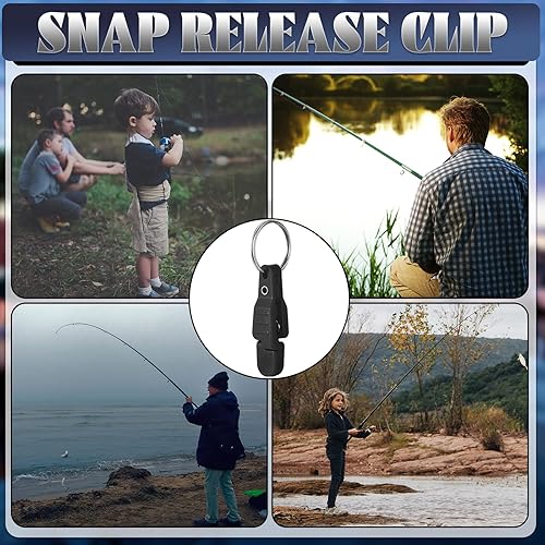 Miniatura 7 de Honoson 20 clips de liberación a presión de tensión pesada, clips de liberación acolchada, clips de arrastre con llavero para tablero de cepillado