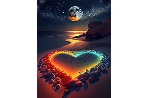 Vivacious Moonlit Beach Diamond Painting Masterpiece