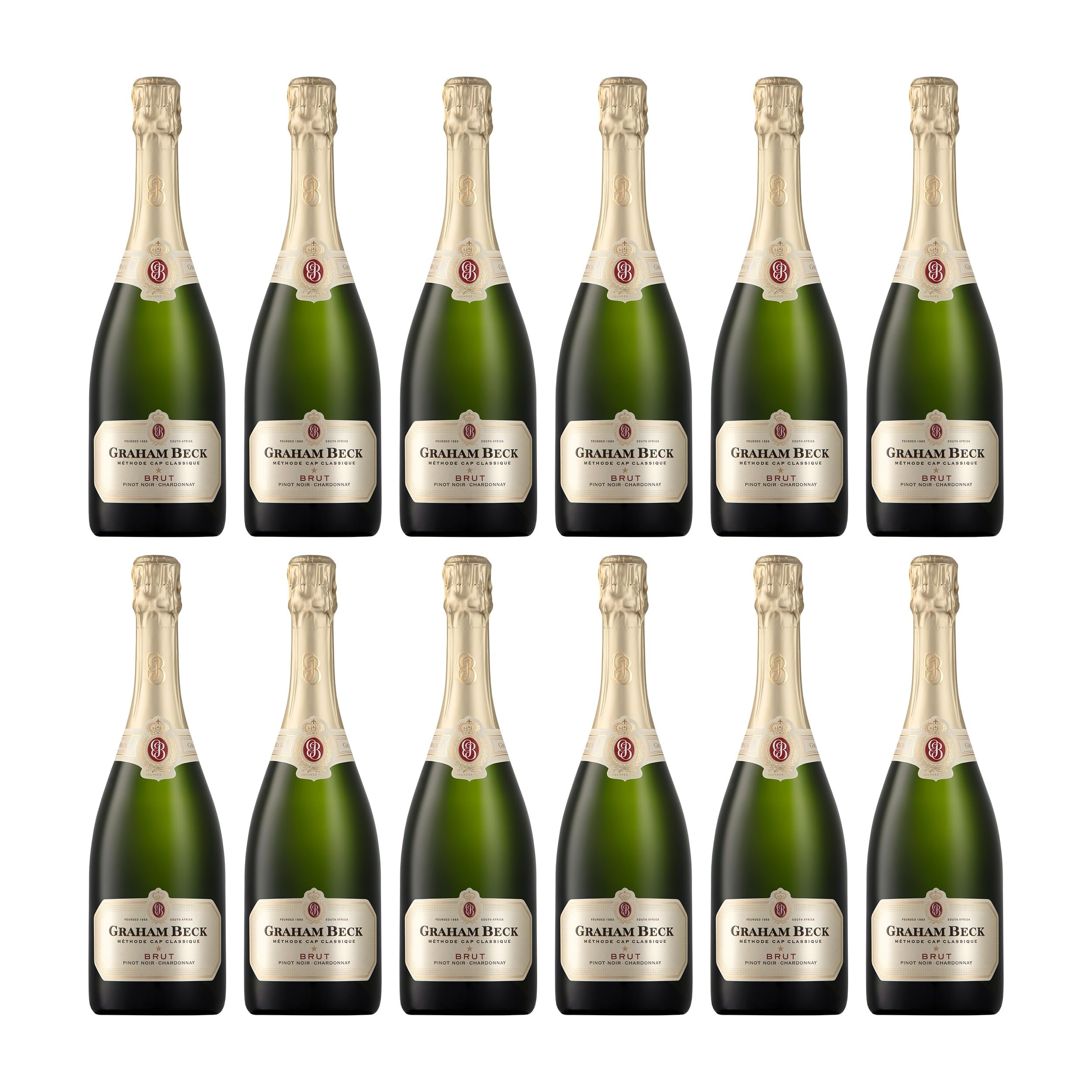 Graham Beck Wines Cap Classique Brut NV Sekt trocken Südafrika inkl. FeinWert E-Book (12 x 0.75 l)