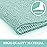 LuxStep Shower Mat Bathtub Mat,32x16 inch, Non-Slip Bath Mat with Drain, Quick Drying PVC Loofah Bathmat for Tub,Shower,Bathroom,Green