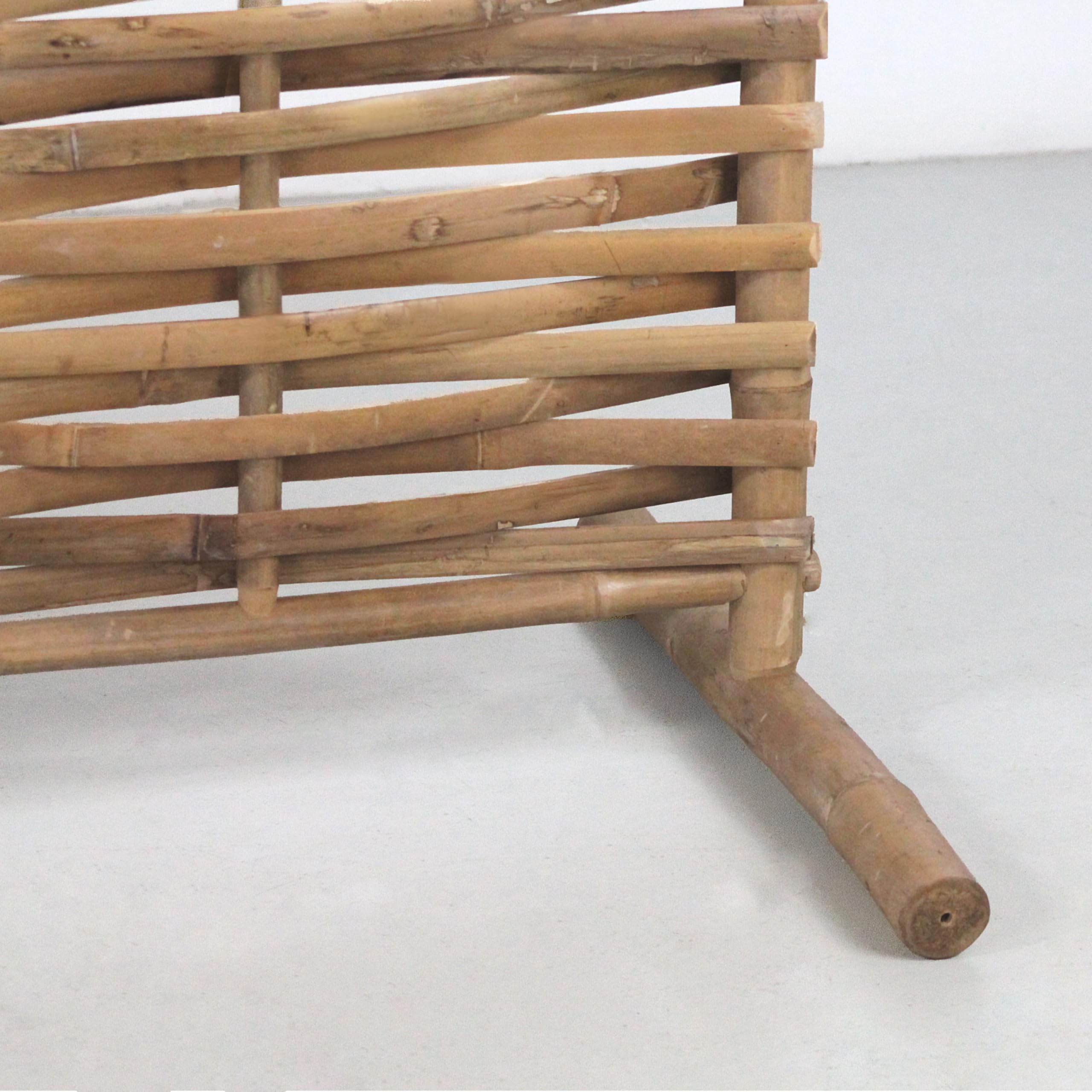 Brigros - Paravento da Esterno in Bambù Naturale 150x220 cm, Separè da Giardino Frangivista in Legno per Interni ed Esterni, Pannello Divisorio