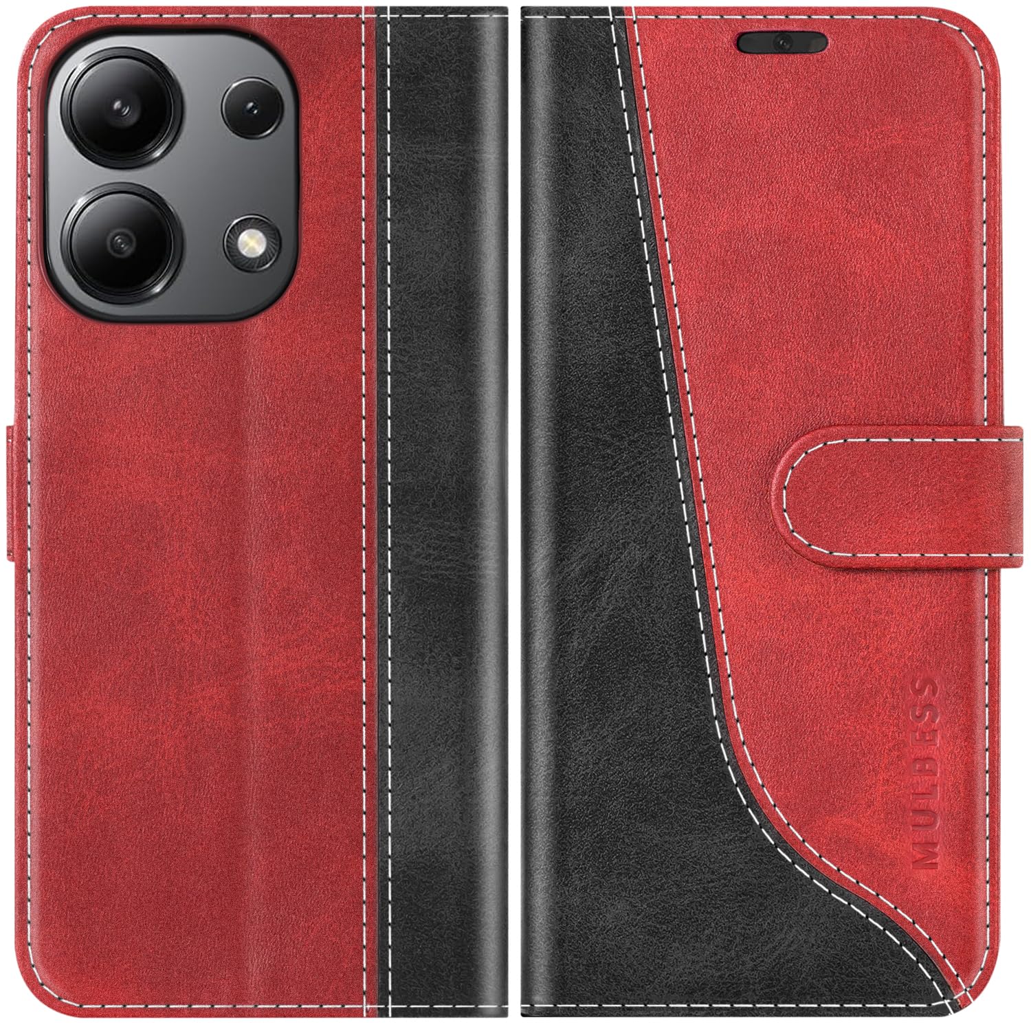 LBH Custodia Cellulari per Xiaomi Redmi Note 13 Pro, in rosso vinaccia