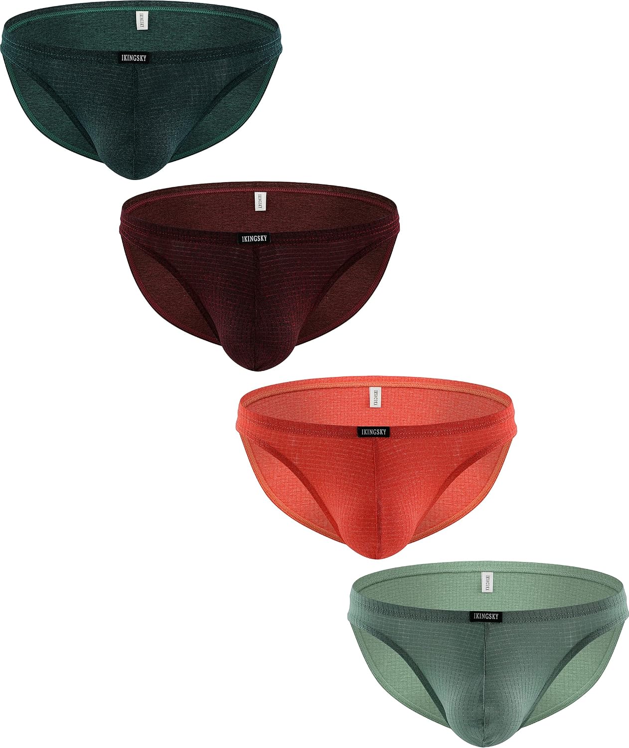 iKingsky Men's Big Pouch Briefs Sexy Bulge Underwear High Stretch Mens Bikini Under Panties