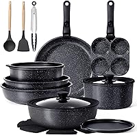 Vista 14 de GiPP Juego de ollas y sartenes de cerámica antiadherentes, antiadherentes con mango desmontable, saludable y no tóxico, sin PFAS PFOA y PTFE, apto