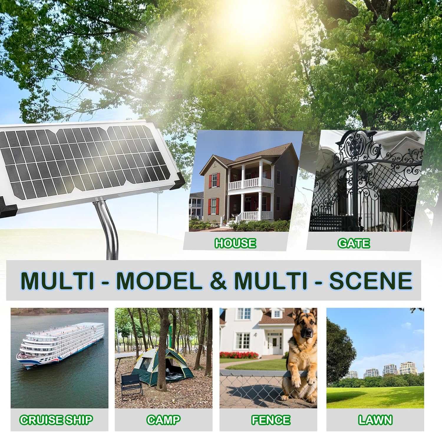 10W Solar Panel Kit -Replace FM123 Compatible for Mighty Mule GTO PRO Gate Opener Parts FM200 FM350 FM500 FM502 FM700 MM571W MM371W 571W MM271 371 MM371W MM360 MM262 560 MM560 MM562 FM350 MM260 MM560