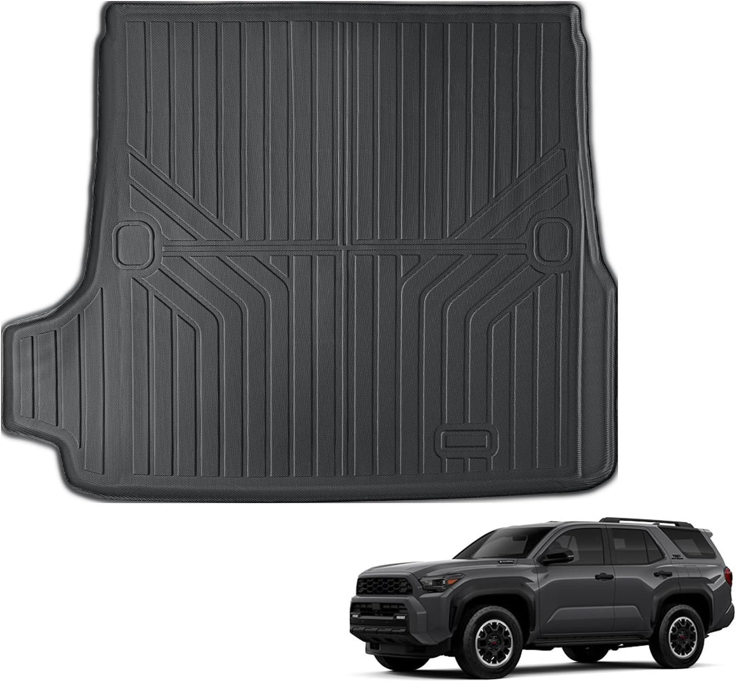 Auxko All Weather Cargo Mat Fit for 2025 Toyota 4Runner 5-Seater Gasoline Version TPE Liners Accessories Guard Odorless Anti-Slip Trunk Liners for 2025 Toyota 4 Runner 4runner 5p|2025|cargo mat