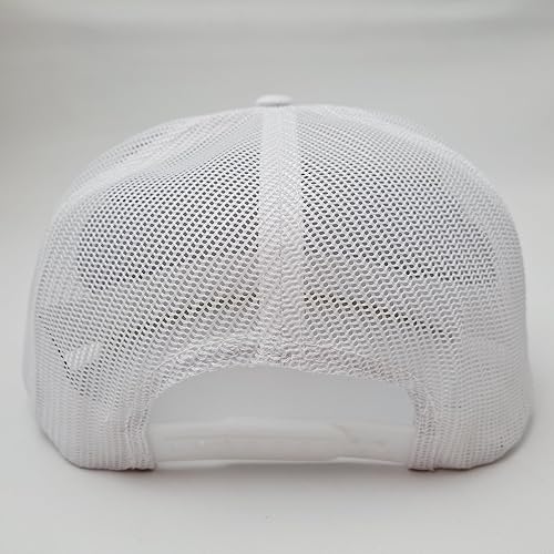 Miniatura 5 de Mama Tried Trucker Mesh Snapback Flat Bill Sombrero Gorra Blanco Bordado, Blanco