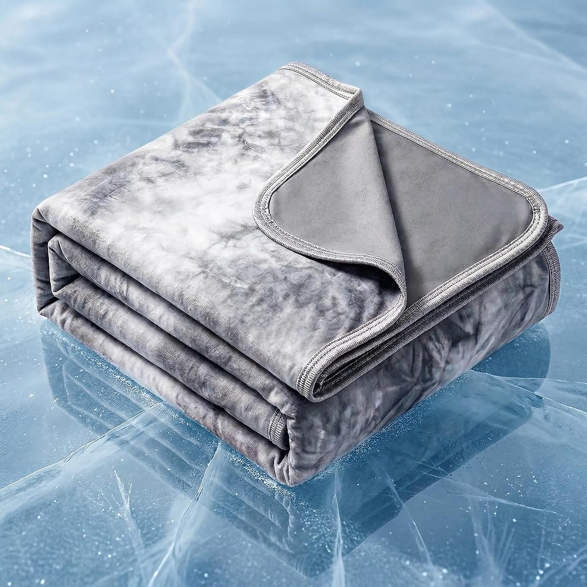 Cooling Blanket King Size 90"x104" for Hot Sleepers | Cold Summer Soft Blanket for Bed Couch and Travel Absorbs Heat Q-Max>0.35 Cool Lightweight Throw for Night Sweats Menopause